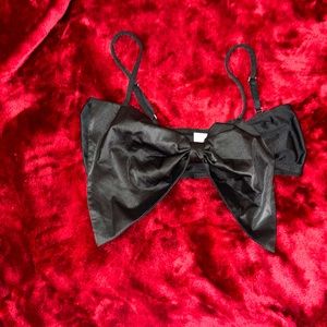 Black Bow tie top